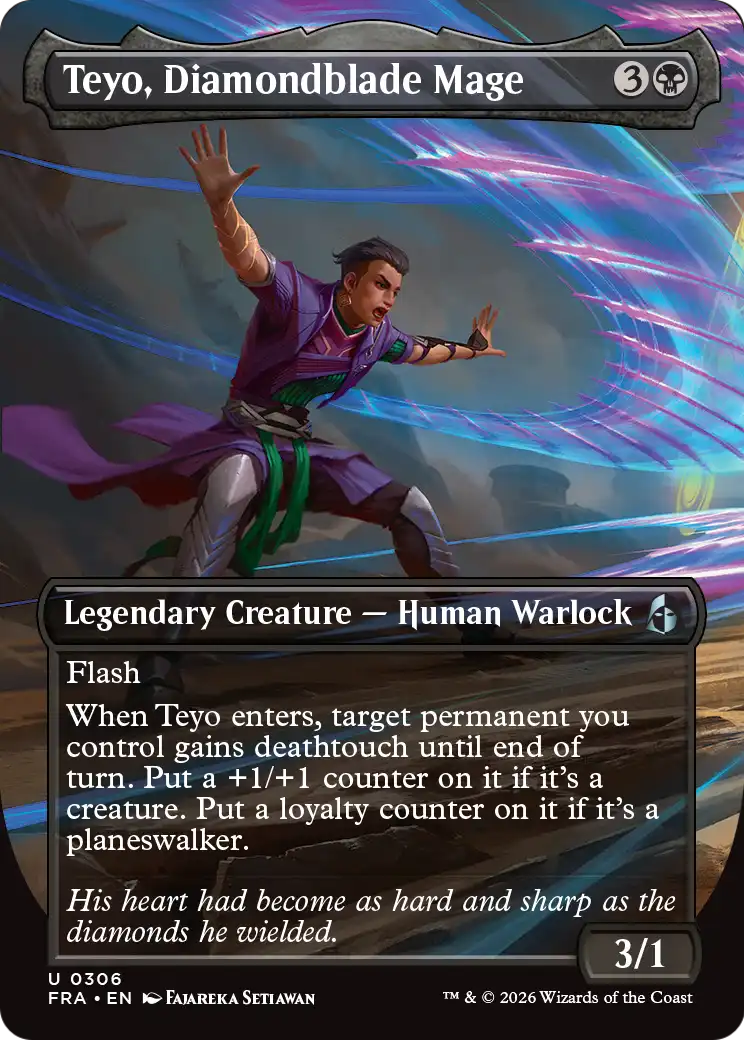 Teyo, Diamondblade Mage (Borderless) [Reality Fracture] | Anubis Games and Hobby