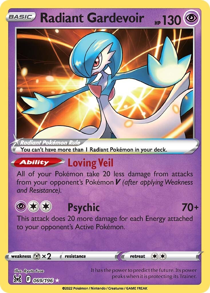 Radiant Gardevoir (069/196) [Sword & Shield: Lost Origin] | Anubis Games and Hobby