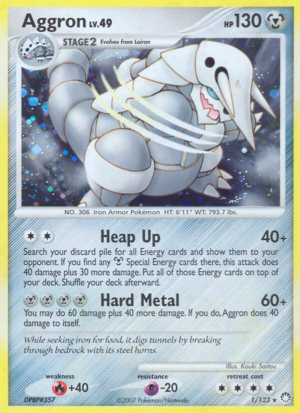 Aggron (1/123) [Diamond & Pearl: Mysterious Treasures] | Anubis Games and Hobby