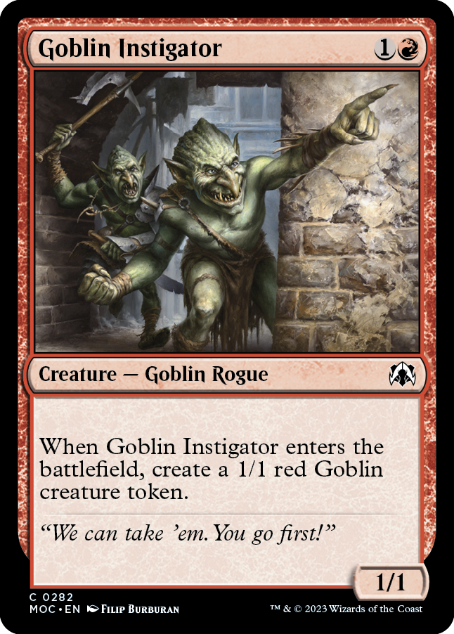 Goblin Instigator [March of the Machine Commander] | Anubis Games and Hobby