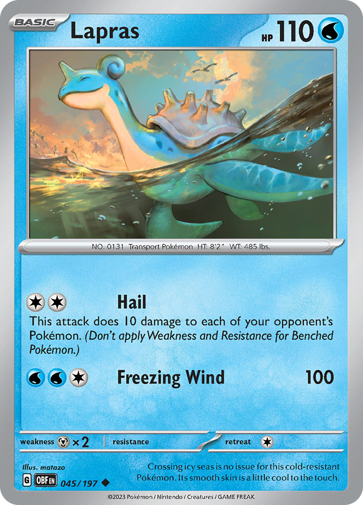 Lapras (045/197) [Scarlet & Violet: Obsidian Flames] | Anubis Games and Hobby