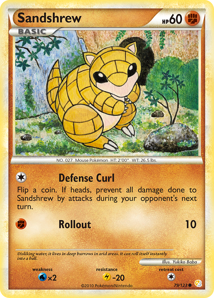 Sandshrew (79/123) [HeartGold & SoulSilver: Base Set] | Anubis Games and Hobby