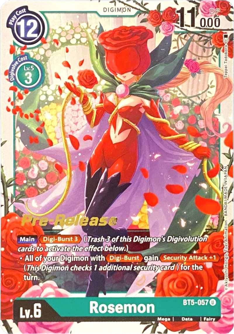 Rosemon [BT5-057] [Battle of Omni Pre-Release Promos] | Anubis Games and Hobby