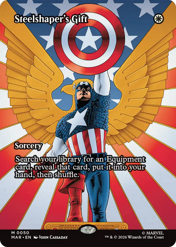 Steelshaper's Gift (Borderless) [Marvel Universe: Eternal-Legal] | Anubis Games and Hobby