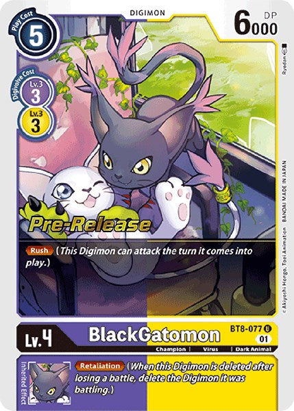 BlackGatomon [BT8-077] [New Awakening Pre-Release Cards] | Anubis Games and Hobby