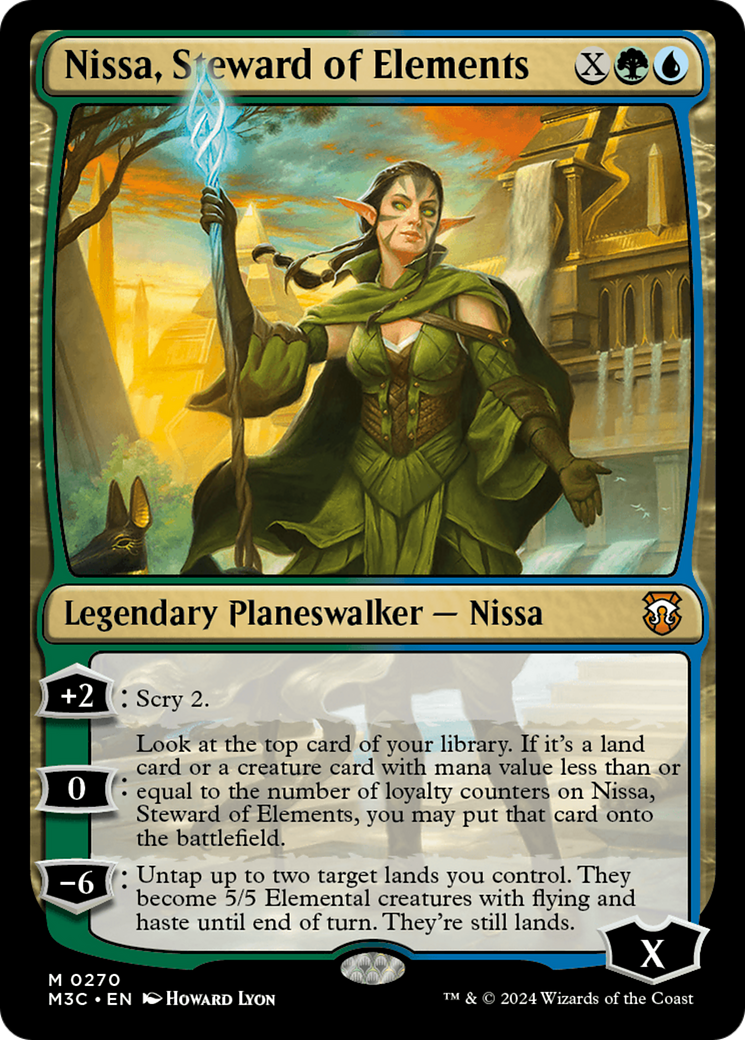 Nissa, Steward of Elements (Ripple Foil) [Modern Horizons 3 Commander] | Anubis Games and Hobby