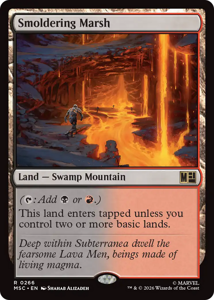 Smoldering Marsh (Surge Foil) [Marvel Super Heroes Commander] | Anubis Games and Hobby