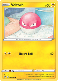 Voltorb (045/185) [Sword & Shield: Vivid Voltage] | Anubis Games and Hobby
