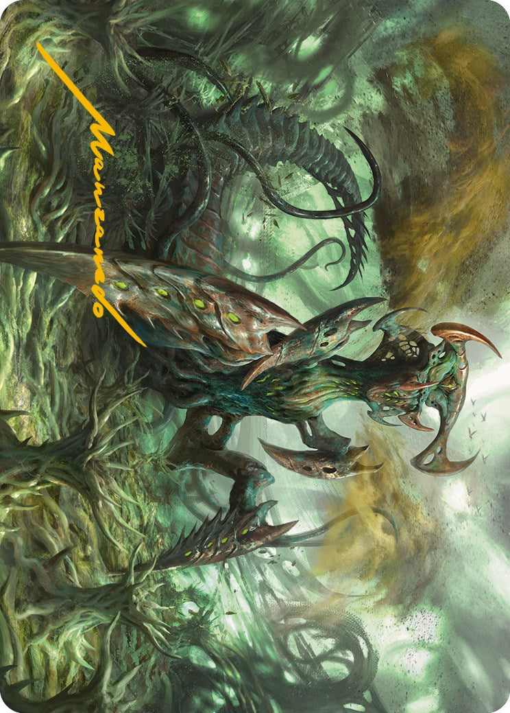 Zopandrel, Hunger Dominus Art Card (Gold-Stamped Signature) [Phyrexia: All Will Be One Art Series] | Anubis Games and Hobby