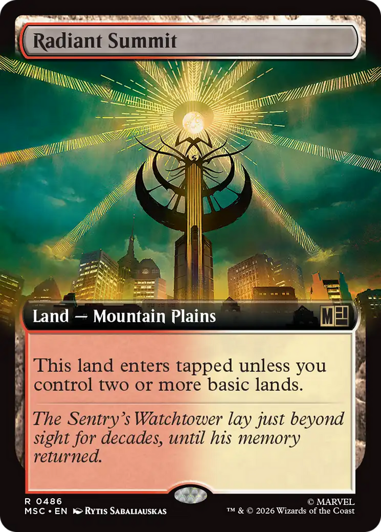 Radiant Summit (Extended Art) [Marvel Super Heroes Commander] | Anubis Games and Hobby