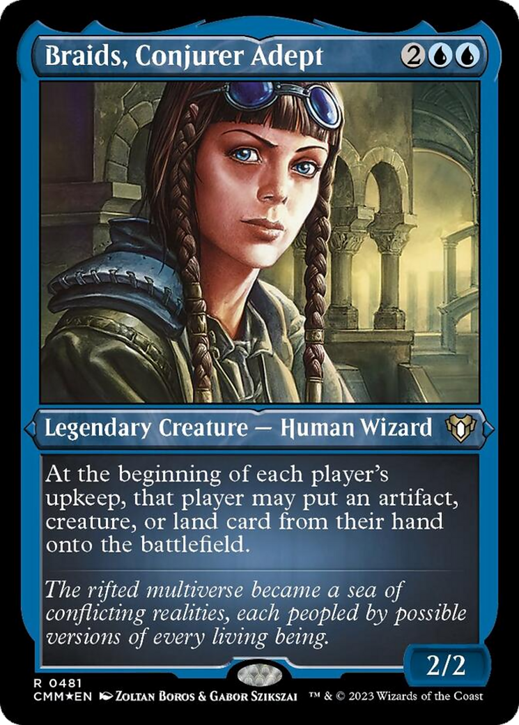 Braids, Conjurer Adept (Foil Etched) [Commander Masters] | Anubis Games and Hobby