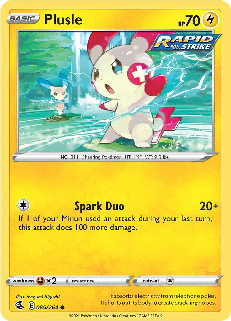 Plusle (089/264) [Sword & Shield: Fusion Strike] | Anubis Games and Hobby