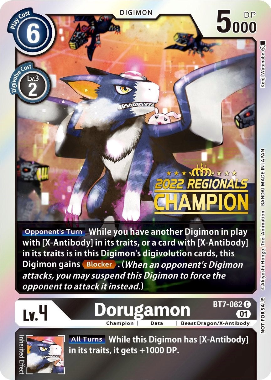 Dorugamon [BT7-062] (2022 Championship Offline Regional) (Online Champion) [Next Adventure Promos] | Anubis Games and Hobby