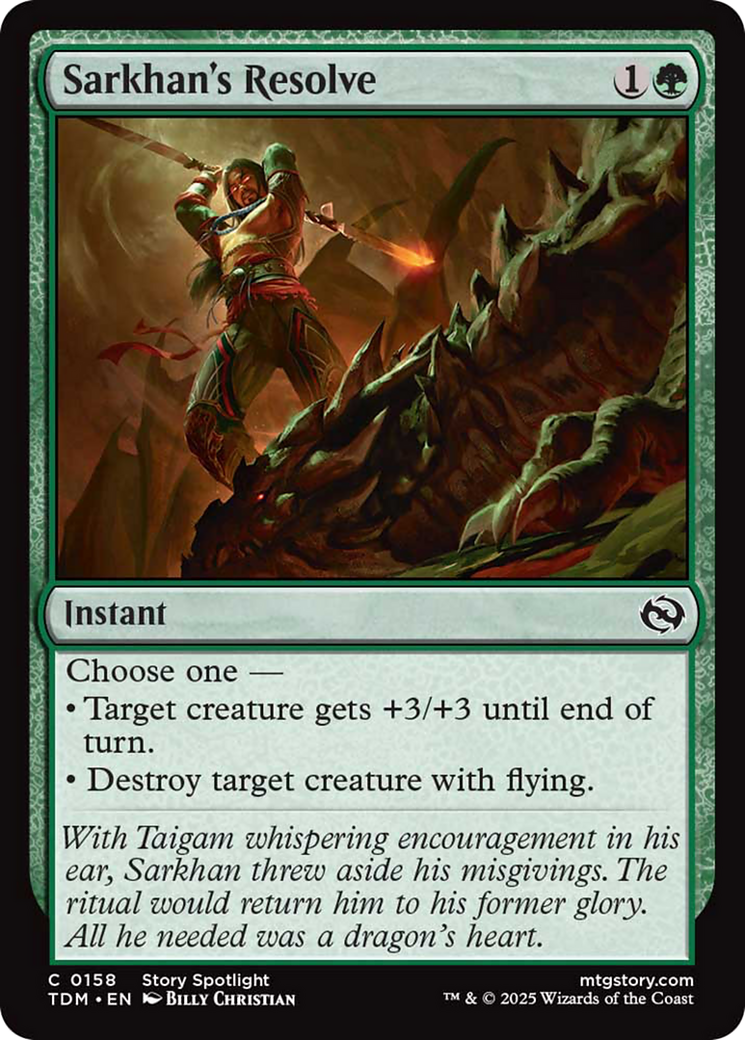 Sarkhan's Resolve [Tarkir: Dragonstorm] | Anubis Games and Hobby