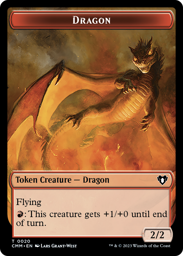 Servo // Dragon (0020) Double-Sided Token [Commander Masters Tokens] | Anubis Games and Hobby