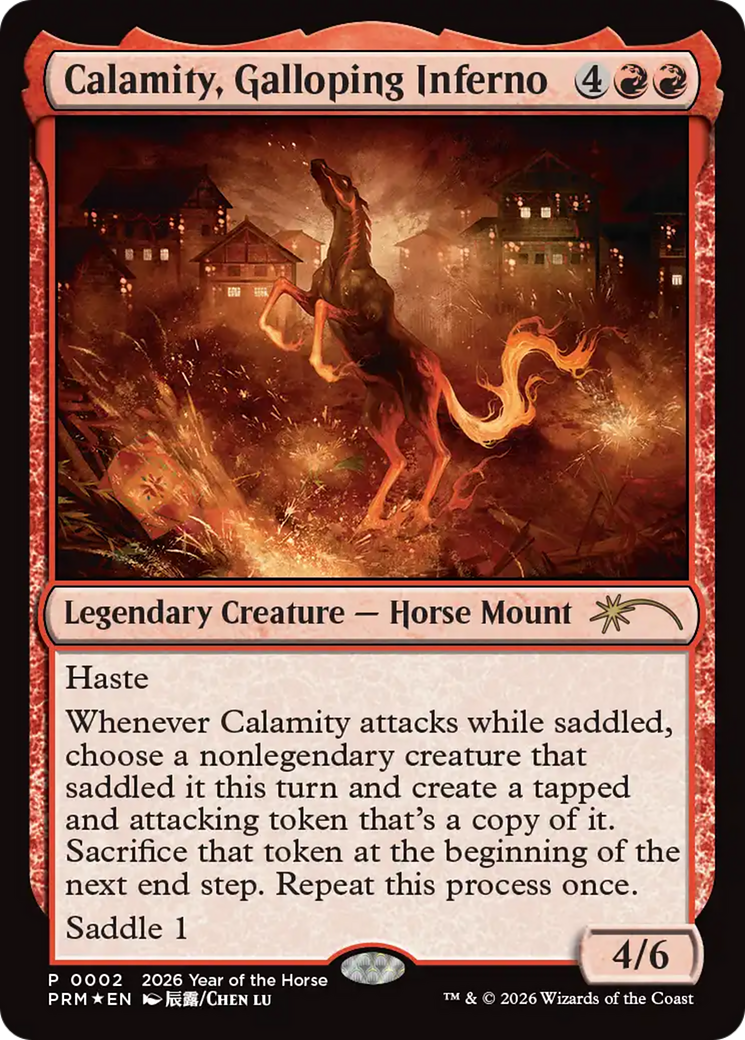 Calamity, Galloping Inferno (Year of the Horse 2026) [Standard Showdown Promos] | Anubis Games and Hobby