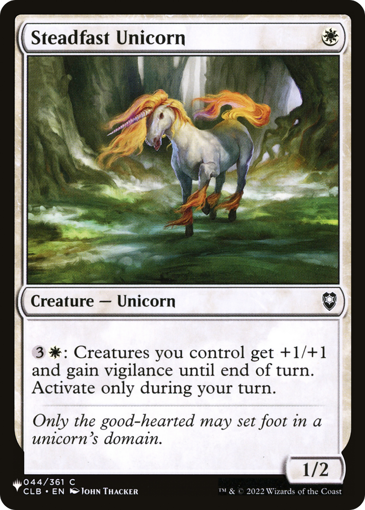 Steadfast Unicorn [The List Reprints] | Anubis Games and Hobby