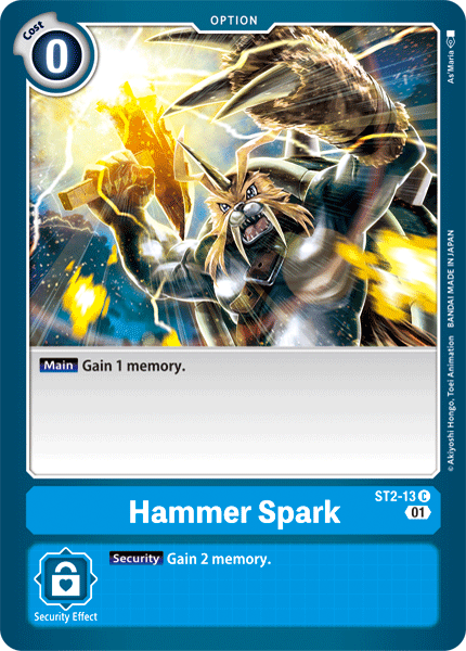 Hammer Spark [ST2-13] (Alternative Art) [Starter Deck: Ulforce Veedramon] | Anubis Games and Hobby