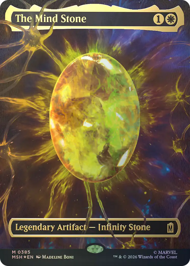 The Mind Stone (Borderless) (Cosmic Foil) [Marvel Super Heroes] | Anubis Games and Hobby