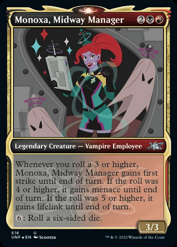 Monoxa, Midway Manager (Showcase) (Galaxy Foil) [Unfinity] | Anubis Games and Hobby