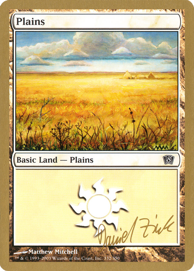 Plains (dz332) (Daniel Zink) [World Championship Decks 2003] | Anubis Games and Hobby