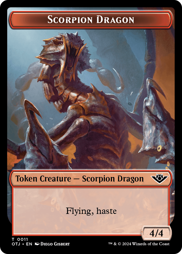 Scorpion Dragon Token [Outlaws of Thunder Junction Tokens] | Anubis Games and Hobby