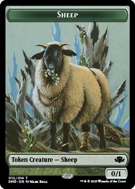 Zombie // Sheep Double-Sided Token [Dominaria Remastered Tokens] | Anubis Games and Hobby