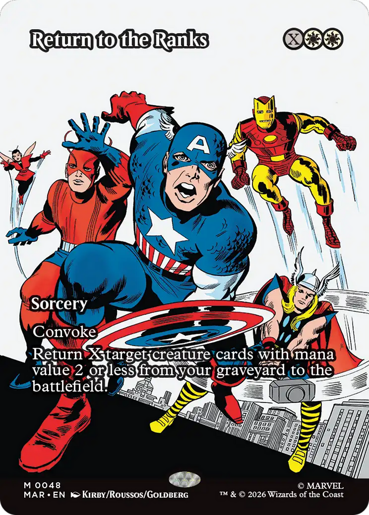 Return to the Ranks (Borderless) [Marvel Universe: Eternal-Legal] | Anubis Games and Hobby