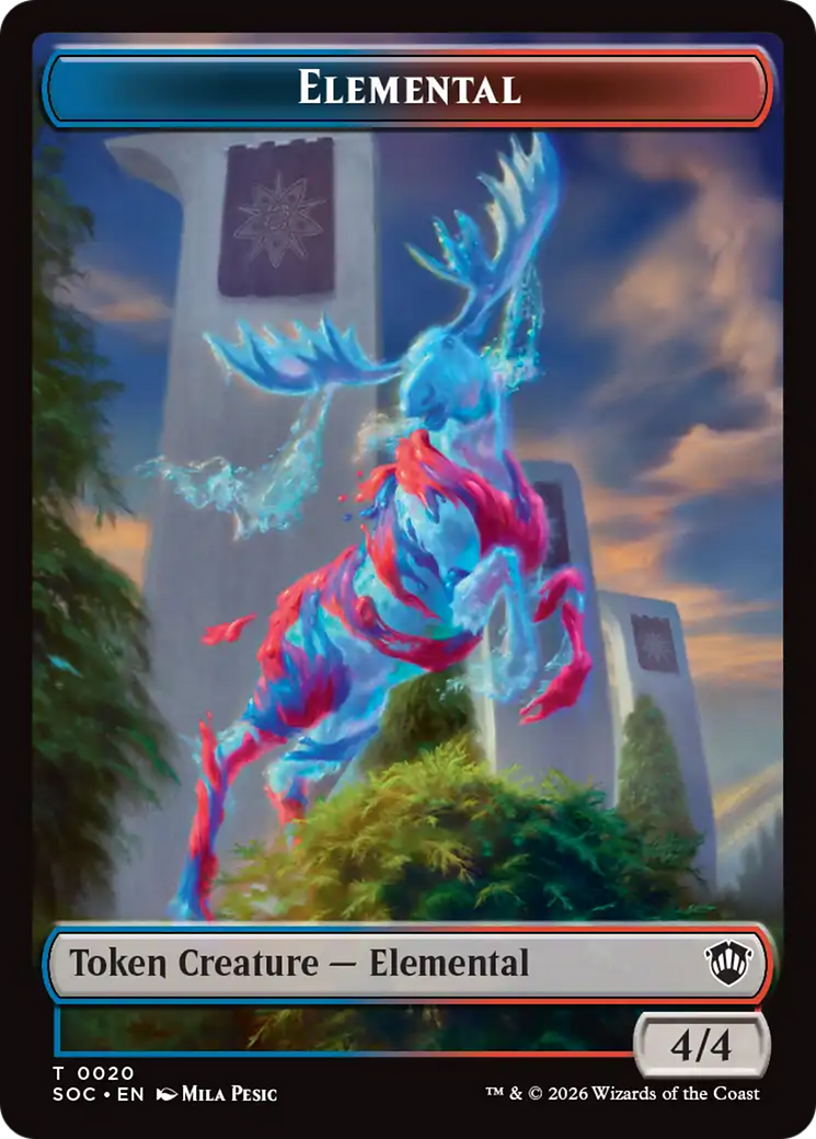 Elemental (0020) // Food Double-Sided Token [Secrets of Strixhaven Commander Tokens] | Anubis Games and Hobby