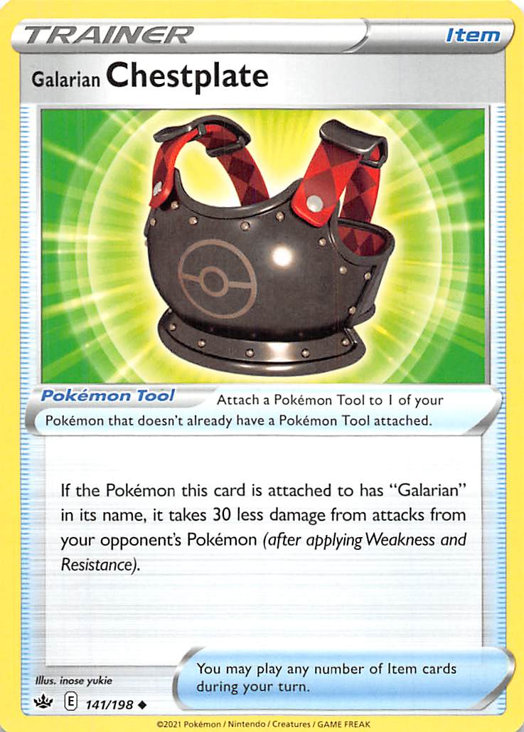Galarian Chestplate (141/198) [Sword & Shield: Chilling Reign] | Anubis Games and Hobby