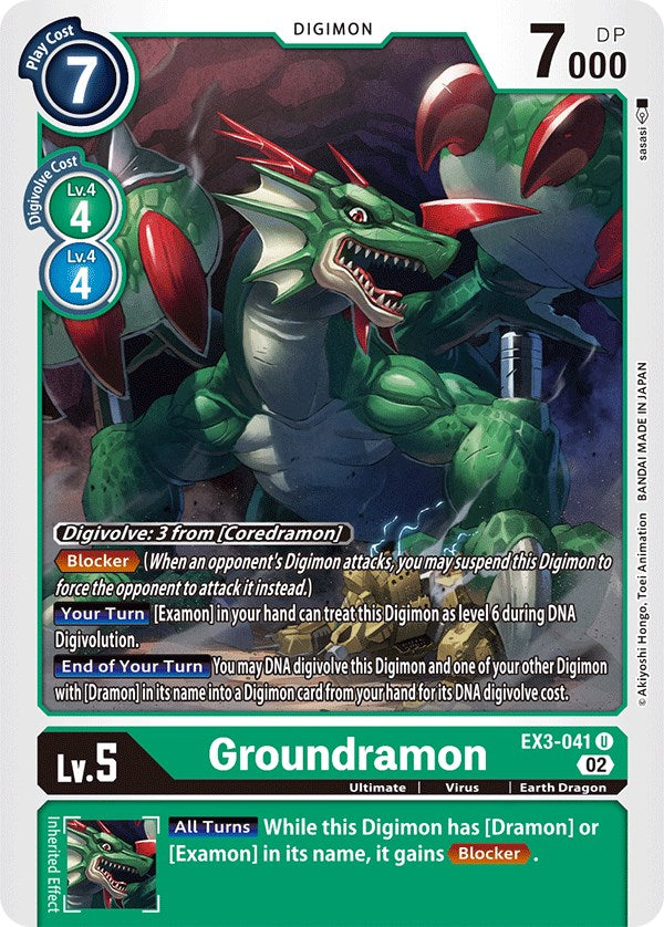 Groundramon [EX3-041] [Draconic Roar] | Anubis Games and Hobby