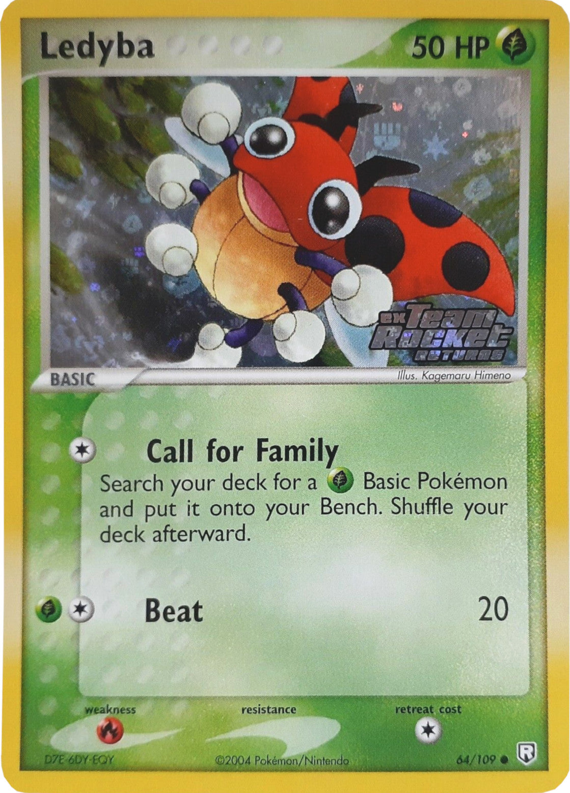 Ledyba (64/109) (Stamped) [EX: Team Rocket Returns] | Anubis Games and Hobby