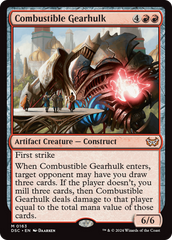 Combustible Gearhulk [Duskmourn: House of Horror Commander] | Anubis Games and Hobby