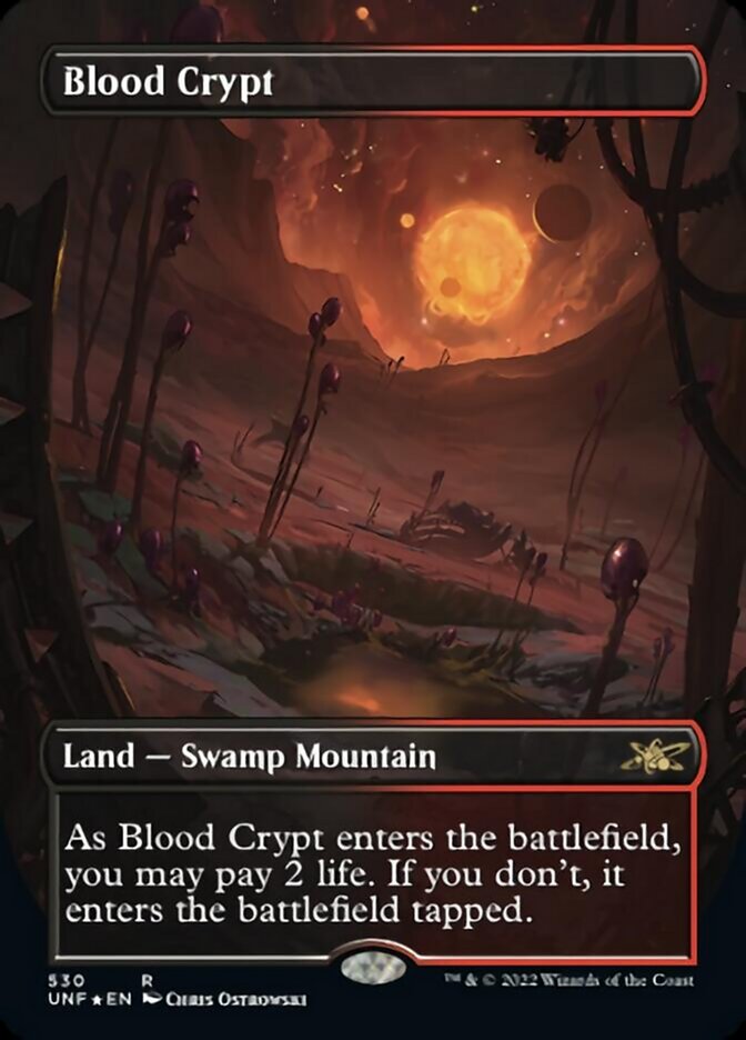 Blood Crypt (Borderless) (Galaxy Foil) [Unfinity] | Anubis Games and Hobby