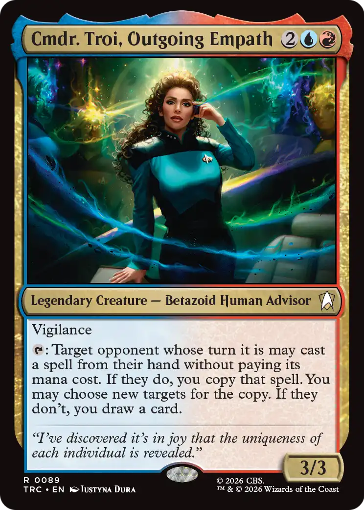 Cmdr. Troi, Outgoing Empath (Surge Foil) [Star Trek Commander] | Anubis Games and Hobby