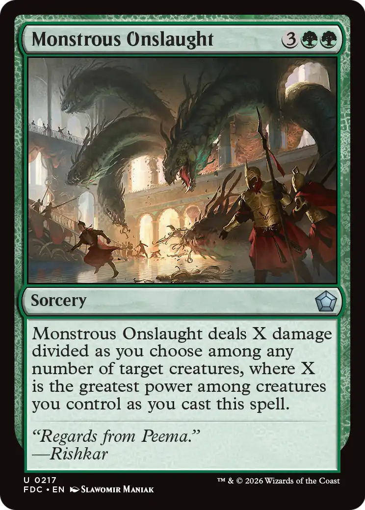 Monstrous Onslaught [Foundations Commander] | Anubis Games and Hobby