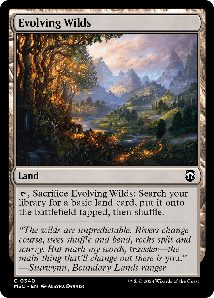 Evolving Wilds (Ripple Foil) [Modern Horizons 3 Commander] | Anubis Games and Hobby