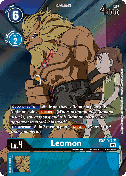 Leomon [EX2-017] (Alternate Art) [Digital Hazard] | Anubis Games and Hobby