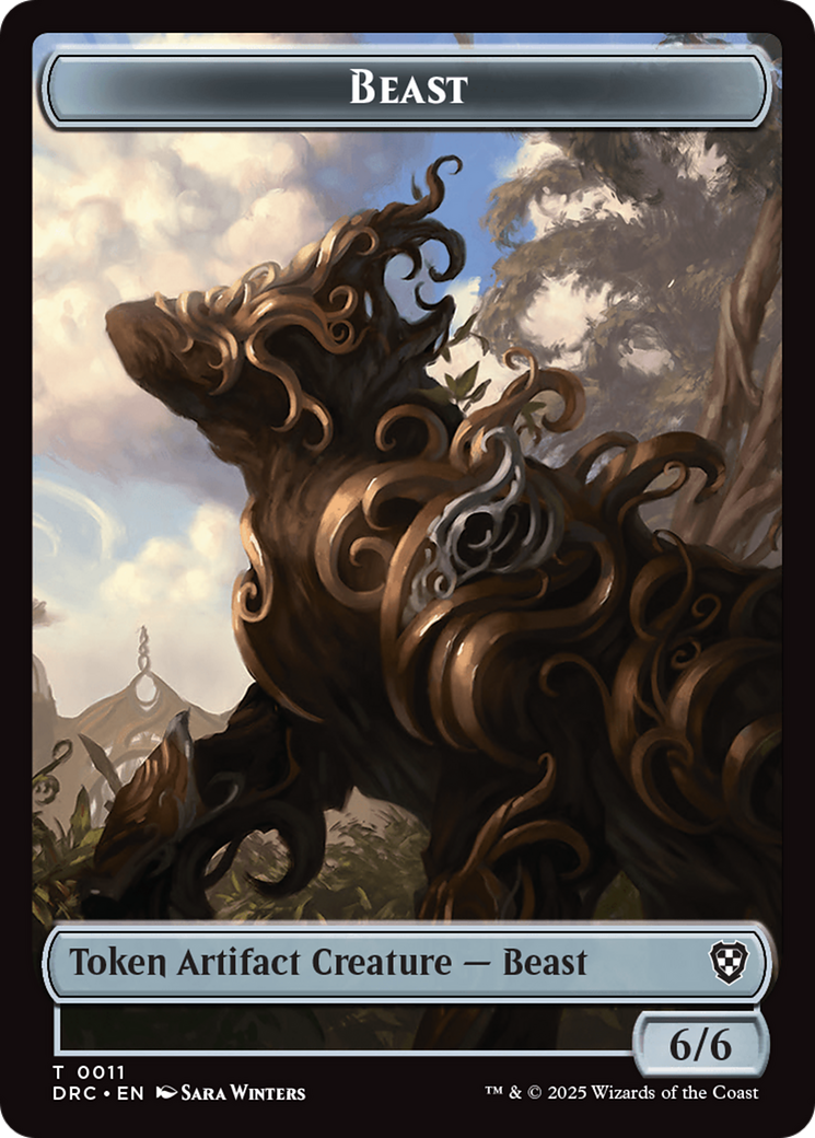 Construct // Beast (0011) Double-Sided Token [Aetherdrift Tokens] | Anubis Games and Hobby