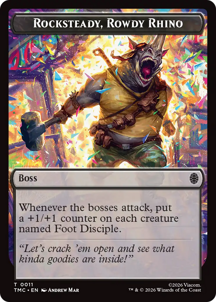 Rocksteady, Rowdy Rhino [Teenage Mutant Ninja Turtles Commander Tokens] | Anubis Games and Hobby