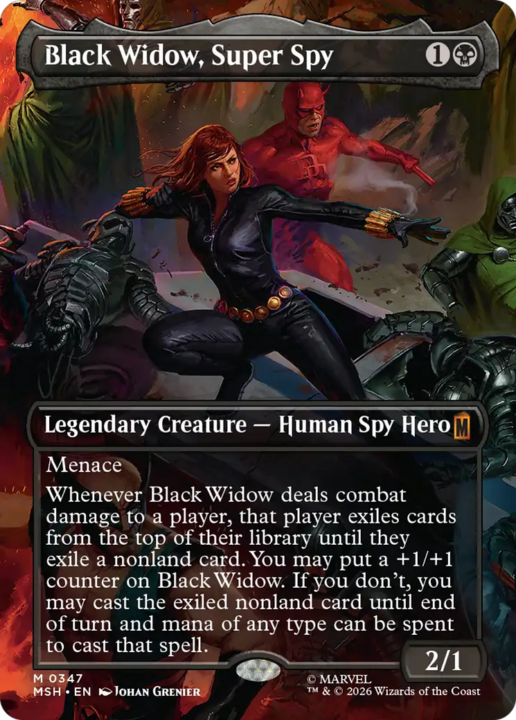 Black Widow, Super Spy (Borderless) (0347) [Marvel Super Heroes] | Anubis Games and Hobby