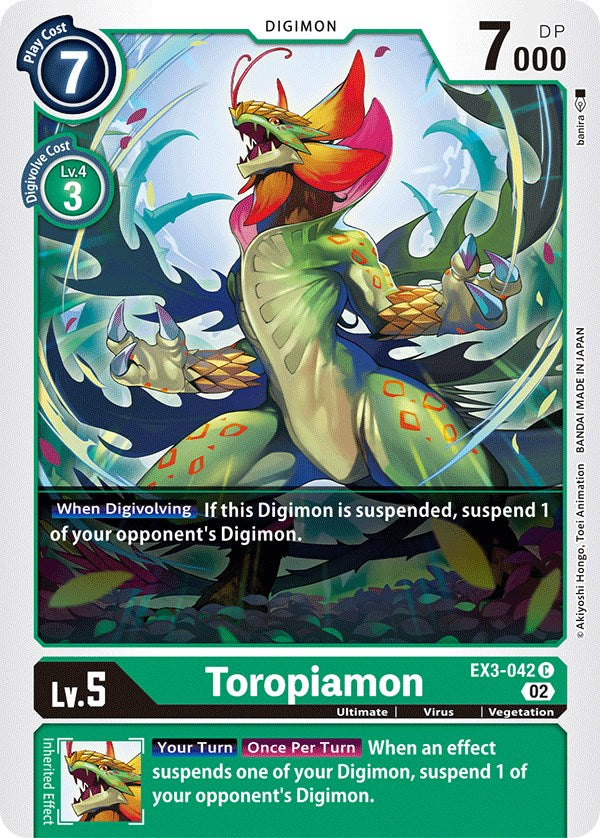 Toropiamon [EX3-042] [Draconic Roar] | Anubis Games and Hobby