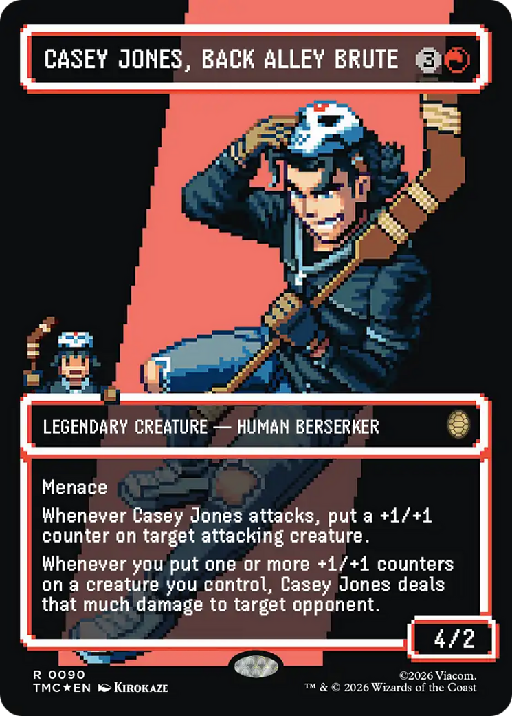 Casey Jones, Back Alley Brute (Borderless) (Surge Foil) [Teenage Mutant Ninja Turtles Commander] | Anubis Games and Hobby