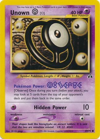 Unown [O] (69/75) [Neo Discovery Unlimited] | Anubis Games and Hobby