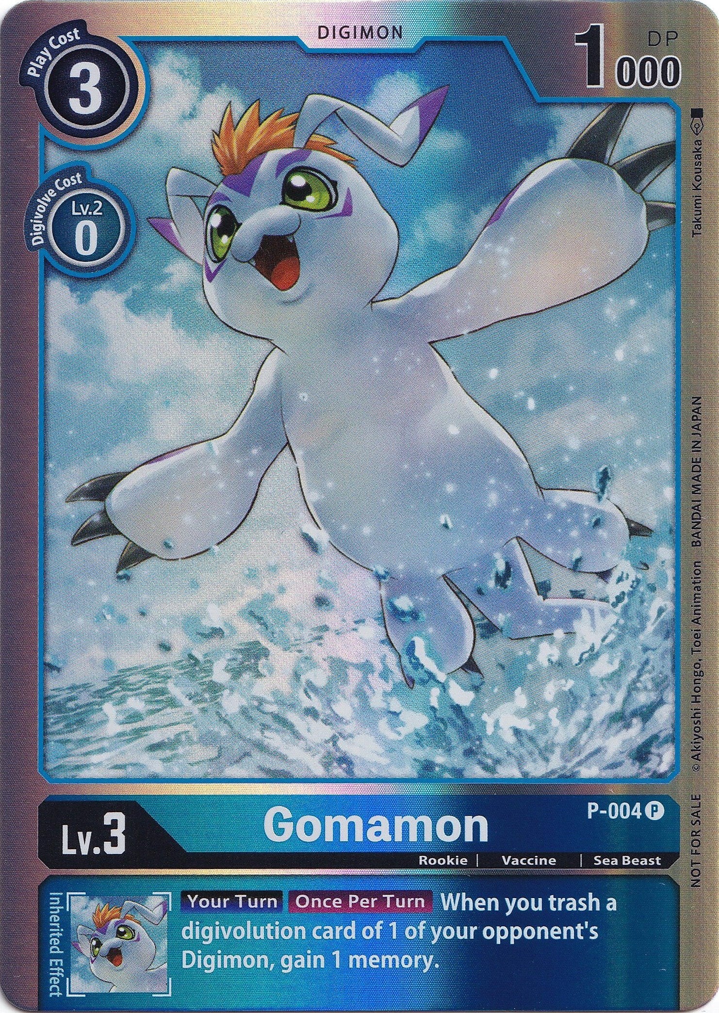 Gomamon [P-004] (Rainbow Foil) [Promotional Cards] | Anubis Games and Hobby