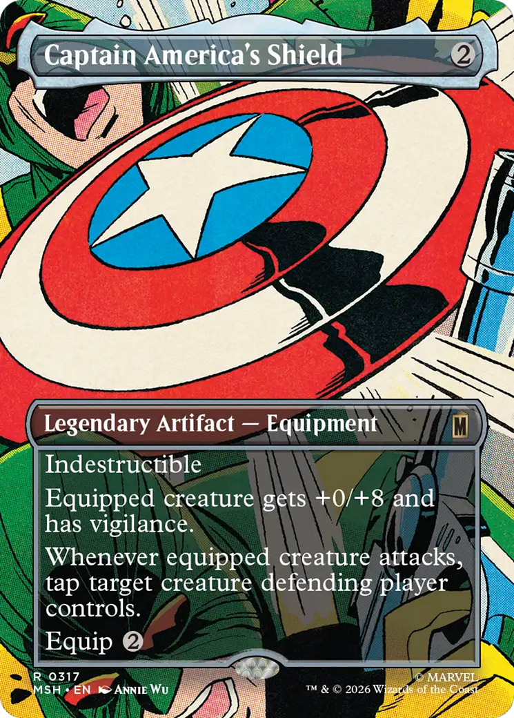 Captain America's Shield (Borderless) (0317) [Marvel Super Heroes] | Anubis Games and Hobby