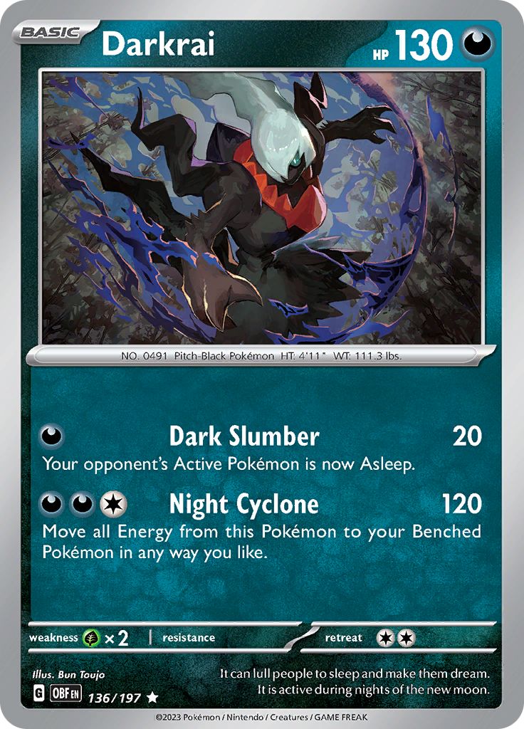 Darkrai (136/197) [Scarlet & Violet: Obsidian Flames] | Anubis Games and Hobby