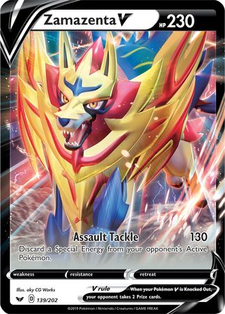 Zamazenta V (139/202) (Jumbo Card) [Sword & Shield: Base Set] | Anubis Games and Hobby