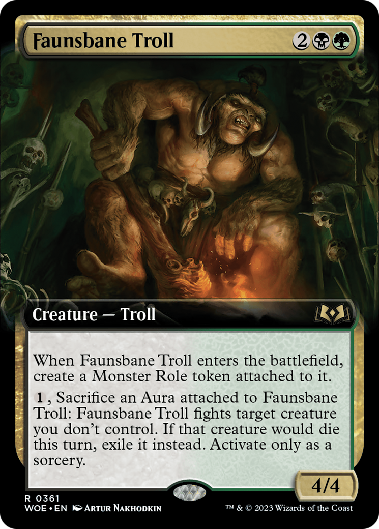 Faunsbane Troll (Extended Art) [Wilds of Eldraine] | Anubis Games and Hobby