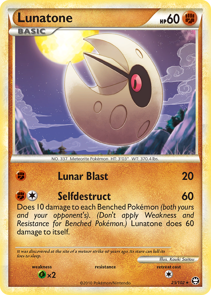 Lunatone (25/102) [HeartGold & SoulSilver: Triumphant] | Anubis Games and Hobby